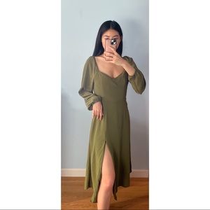 Midi green dress